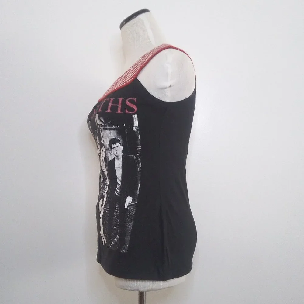 Handmade THE SMITHS Punk Rock T-shirt Egyptian Inspired Crochet Yoke - Picture 4 of 7
